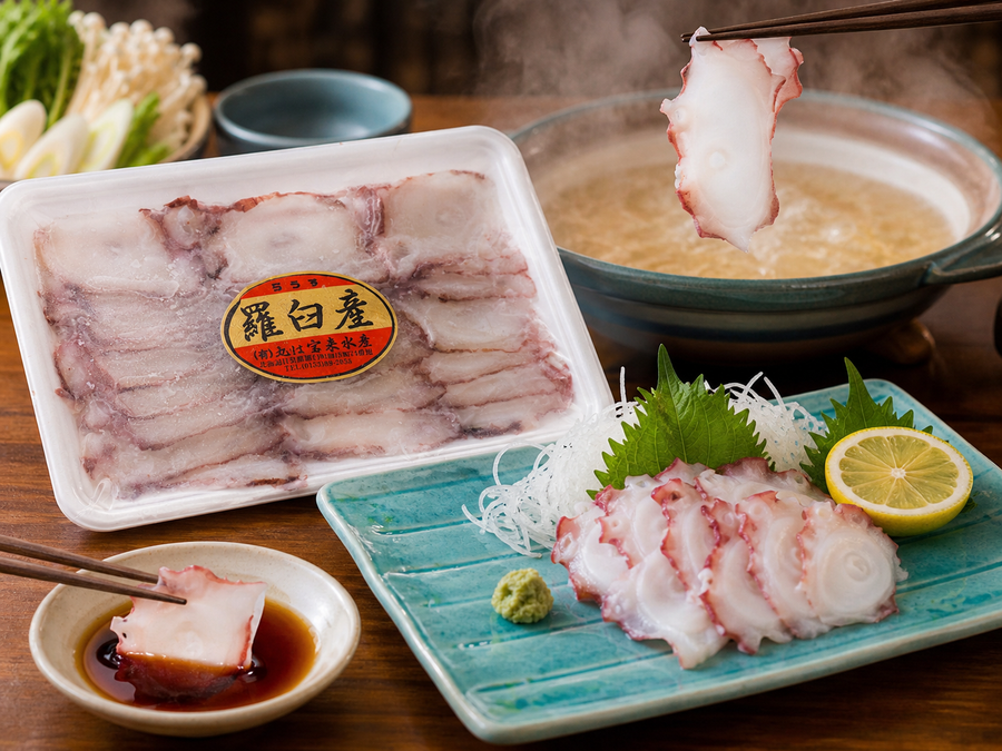 知床羅臼ダコの柔らか刺身 200g 1パック｜刺身・たこしゃぶで楽しめる水ダコ